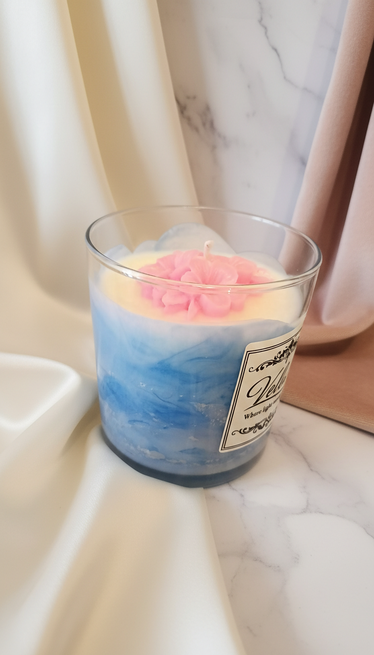 Blue Blossom Soy Candle