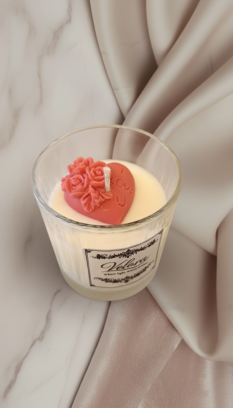 Sweet Heart Cheesecake Candle