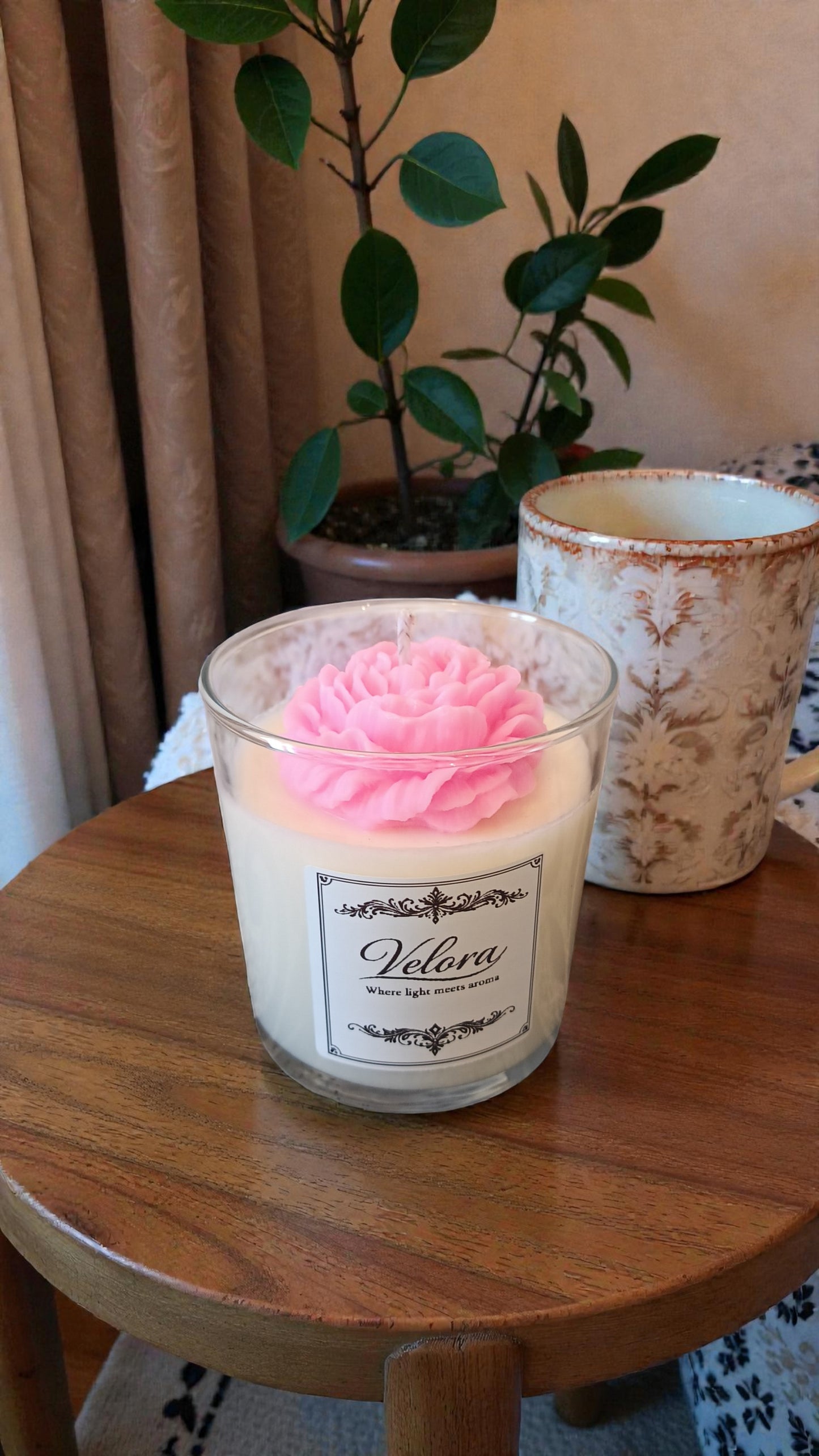 Χειροποίητο Κερί Σόγιας Ουίσκι & Καραμέλα – Luxury Soy Candle Velora Candles