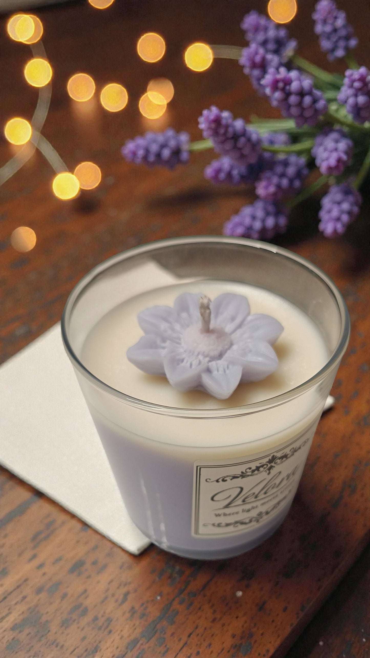 Χειροποίητο Κερί Σόγιας Noir Wood – Luxury Woody Candle Velora Candles