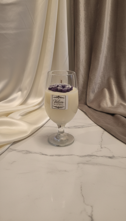 Χειροποίητο Κερί Σόγιας Purple Cheesecake – Luxury Violet Candle Velora Candles