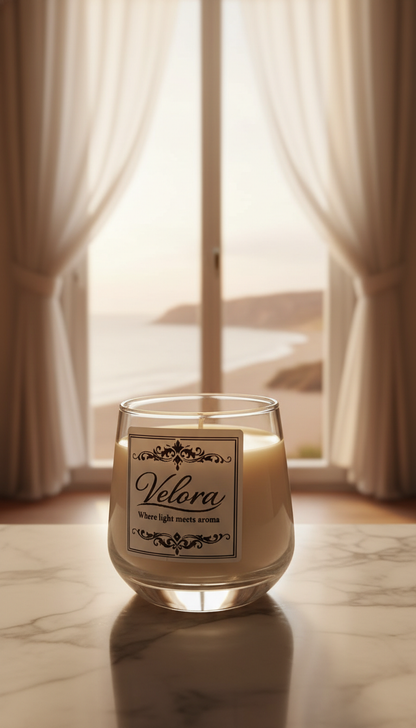 Χειροποίητο Κερί Σόγιας Sahara – Luxury Ambient Candle Velora Candles