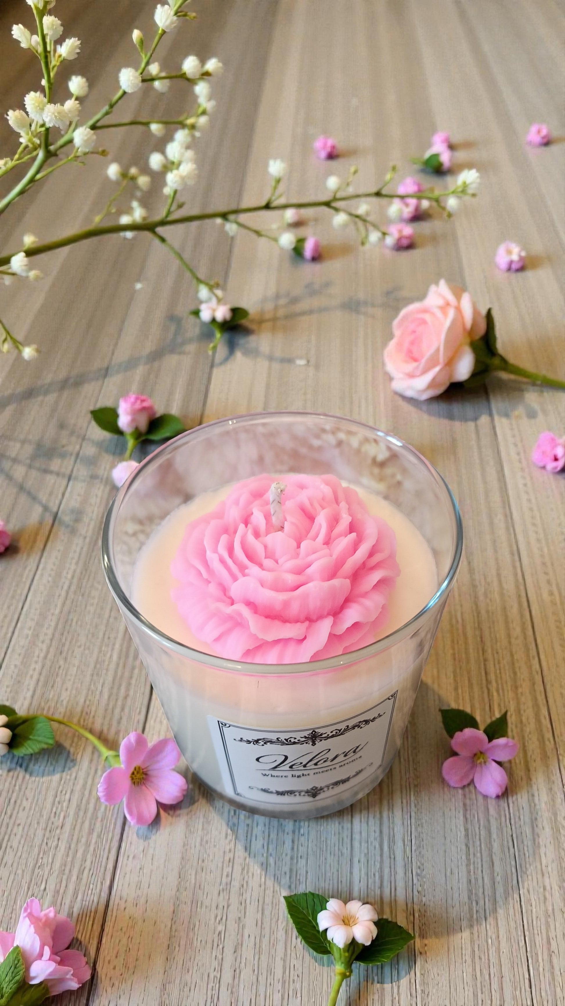 Χειροποίητο κερί σόγιας Velora Candles με άρωμα ουίσκι και καραμέλα για πολυτελή ατμόσφαιρα