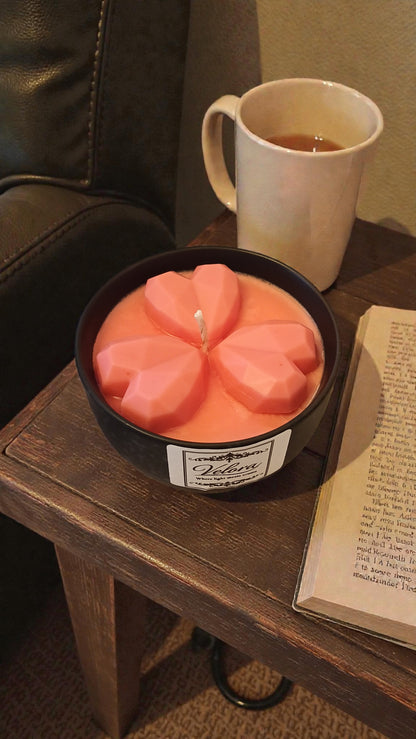 Χειροποίητο Κερί Σόγιας Cheesecake – Romantic Pink Candle Velora Candles