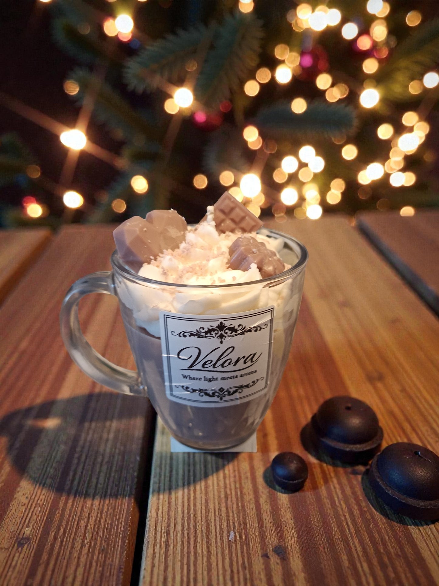 Χειροποίητο Κερί Σόγιας Salty Caramel Chocolate – Dessert Candle Velora Candles