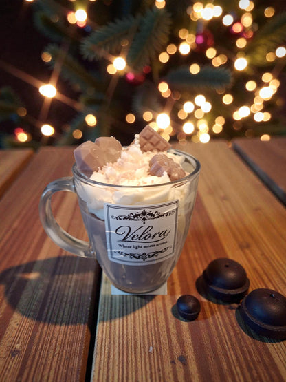 Χειροποίητο Κερί Σόγιας Salty Caramel Chocolate – Dessert Candle Velora Candles