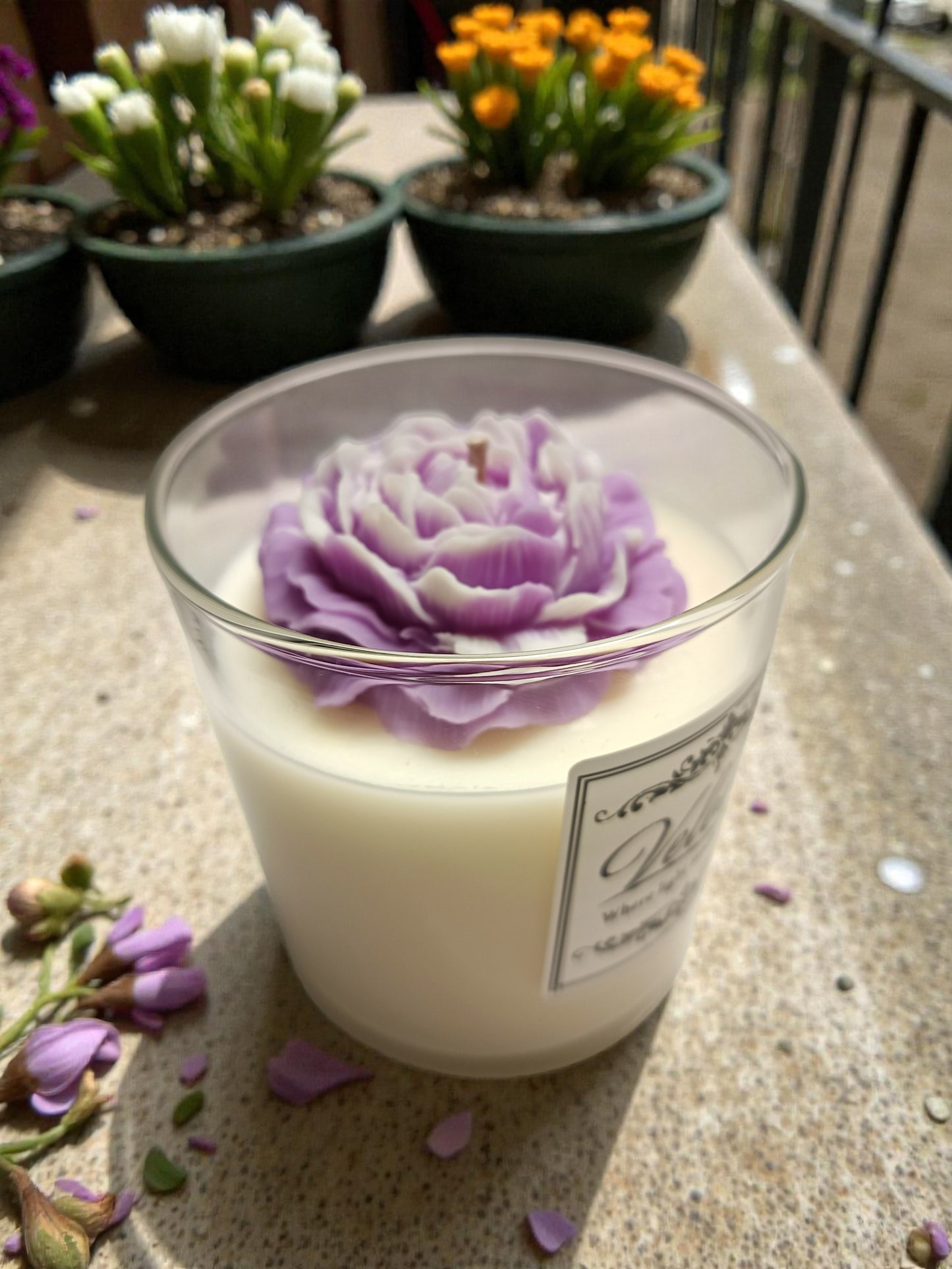 Χειροποίητο Κερί Σόγιας Baby Kiss – Floral Minimal Candle Velora Candles