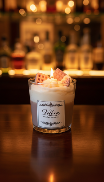 Χειροποίητο Κερί Σόγιας Dolce & Brownie – Luxury Dessert Candle Velora Candles
