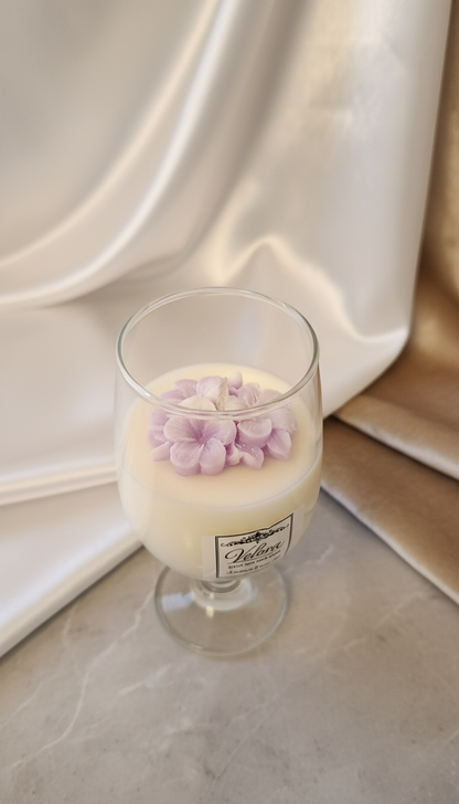 Χειροποίητο Κερί Σόγιας Violet Baileys – Luxury Purple Candle Velora Candles